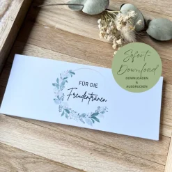 Banderolen für Freudentränen (A) | digitale Datei Sofortdownload | Banderolen selbst drucken | Eukalyptus Stil | DIY