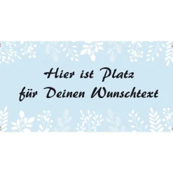 Banner Winterzeit 100 x 50 cm - personalisierbar | Pflanzen-Ornamente - personalisierbar mit Wunschtext