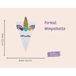 Bastelbox Einhorn | Einladungskarten Einhorn | Einladung Kindergeburtstag | Mitgebseltüten | Girlande Einhorn