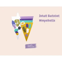 Bastelbox Einhorn | Einladungskarten Einhorn | Einladung Kindergeburtstag | Mitgebseltüten | Girlande Einhorn