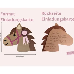 Bastelbox Kindergeburtstag Pferd | Einladung Pferdegeburtstag | Einladung Kindergeburstag | Mitgebsel Pferd
