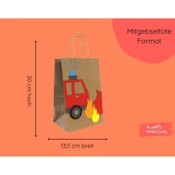 Bastelset Feuerwehr Auto Geburtstag Mitgebsel | Feuerwehr Geburtstag | Mitgebseltüten Kindergeburtstag