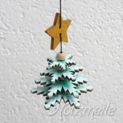Bastelset Flocken-Christbaum aus Holz