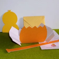 Bastelset: Osterkörbchen mit Küken und Deko zum Fertigbasteln, in 8 Farben