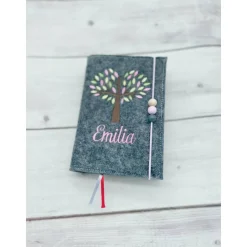 Baum Gotteslobhülle Gebetbuch Hülle Geschenk Kommunion Firmung Geschenkidee Gott Kirche religiös personalisiert