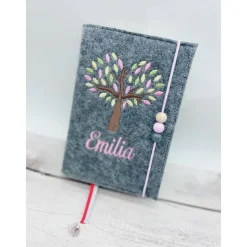 Baum Gotteslobhülle Gebetbuch Hülle Geschenk Kommunion Firmung Geschenkidee Gott Kirche religiös personalisiert