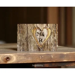 Baum HERZ MIT DEINEN INITIALEN, INDIVIDUALISIERBAR auf Holz, Geschenk Valentinstag Hochzeit handmade kaufen