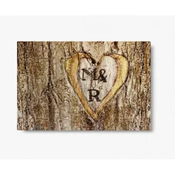 Baum HERZ MIT DEINEN INITIALEN, INDIVIDUALISIERBAR auf Holz, Geschenk Valentinstag Hochzeit handmade kaufen
