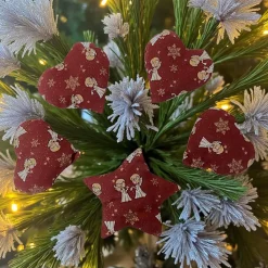 Baumschmuck 5-er Set rot