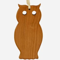 Baumschmuck Eule - Edler Geschenkanhänger aus Kirschbaum-Holz