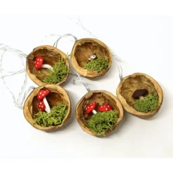 Baumschmuck Walnuss Eule und Fliegenpilz 5 Stück je Set 4.38 EURO/Stück Weihnachtsbaumschmuck handgemacht holz Nussschal