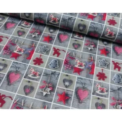 Baumwolldruck "Christmas Claro", 140 cm breit, Meterware, Preis pro 0,5 lfdm