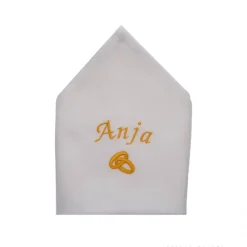 Baumwolle Stoffservietten mit Motiv Ehering und Name