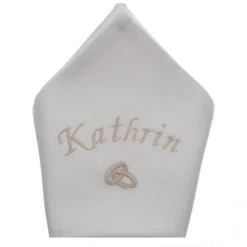 Baumwolle Stoffservietten mit Motiv Ehering und Name