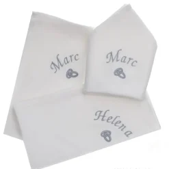 Baumwolle Stoffservietten mit Motiv Ehering und Name