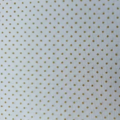 Baumwollstoff creme, natur, mit Punktenl in Gold,Weihnachtsstoff, Meterware, Winterstoff, Breite 1,40 m, 100% Baumwolle