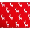Baumwollstoff mit Rentieren, Weihnachtsstoff, Breite 1,40 m, Meterware