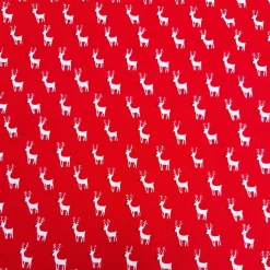 Baumwollstoff mit Rentieren, Weihnachtsstoff, Breite 1,40 m, Meterware