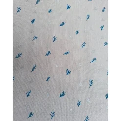 Baumwollstoff mit Zweigen, Weihnachtsstoff, Breite 1,40 m, Meterware, natur,  petrol, silber, Baumwolle