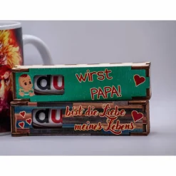 Bedruckte Schokoriegel Holzbox incl. Duplo | kleines Mitbringsel | Geschenk Box |  Duplobox