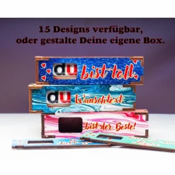Bedruckte Schokoriegel Holzbox incl. Duplo | kleines Mitbringsel | Geschenk Box |  Duplobox