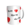 Bedruckte Tasse Muttertag Beste Mama der Welt Geschenk Mama Geschenk Kaffeetasse Teetasse