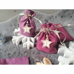 befüllbare Adventskalendersäckchen rosa