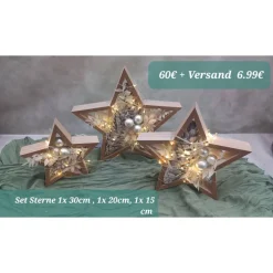 Beleuchtete Sterne Set