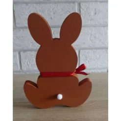 Bemalter Holz-Osterhase mit Kulleraugen