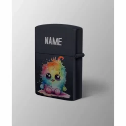Benzin Metallfeuerzeug mit Druck "Cute Monster"