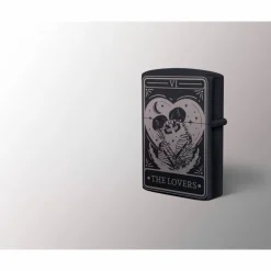 Benzin Metallfeuerzeug mit Gravur "Tarot Liebe"