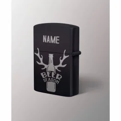 Benzin Metallfeuerzeug mit Gravur "BEER SEASON"