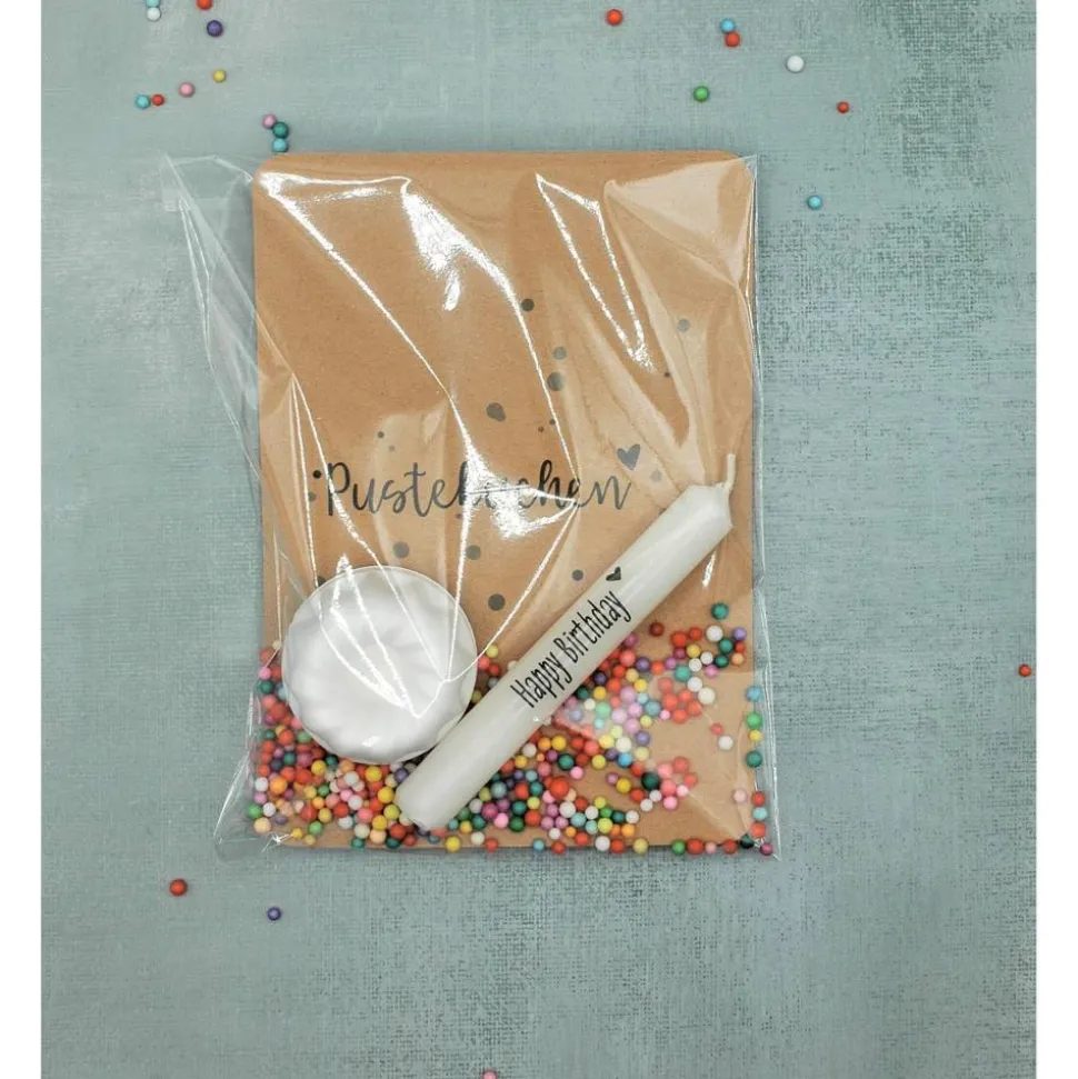 Besondere Geburtstagskarte Pustekuchen, Geburtstag TO GO, Geburtstag in der Tüte