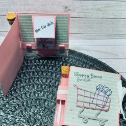 Besondere Karte Geburtstagskarte Geldgeschenk Wunscherfüller Shopping-Bonus Reagenzglas Wasserfall Handmade Stampin‘ Up!