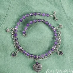 Besondere Trachtenkette aus Amethyst und Silber, Wies`n