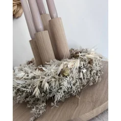 Besonderer Adventskranz aus hochwertigem Eichenholz