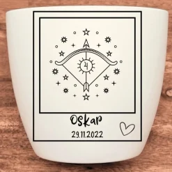 Besonderes Geschenk - Blumentopf graviert - Sternzeichen Schütze