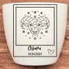 Besonderes Geschenk - Blumentopf graviert - Sternzeichen Widder
