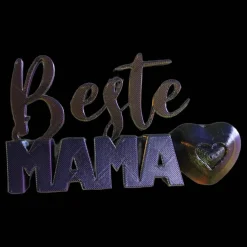 Beste Mama Herzvase Schild – Herzform-Vase mit Botschaft „Beste Mama“ aus PLA