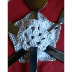 Bestecksterne gehäkelt in Mikrofaser oder Baumwolle in vielen Wunschfarben