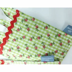 Bestecktasche aus Trachtenstoff mit Rosen Handarbeit