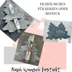 Bestecktasche Filz - Filzbaum