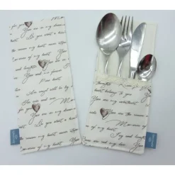 Bestecktasche 'you are my sweatheart' mit Spitze