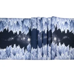 Bestecktaschen 6 Stück & Tischläufer Winter – Tischset & Tischdeko Weihnachten, wasserabweisend, Handarbeit