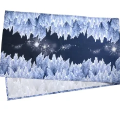 Bestecktaschen 6 Stück & Tischläufer Winter – Tischset & Tischdeko Weihnachten, wasserabweisend, Handarbeit