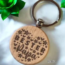 Bester Papa Holz Schlüsselanhänger/personalisiert/Vatertag