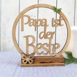 Bester Papa Tischloop aus Holz