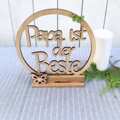 Bester Papa Tischloop aus Holz