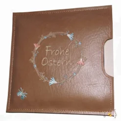 Bestickte Geschenkverpackung Text nach Wunsch für Schokolade Geschenkidee Schokoladenhülle Muttertag Ostern Geburtstag