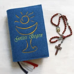 Bestickte Gotteslobhülle aus Filz *Kelch *individuell angefertigt